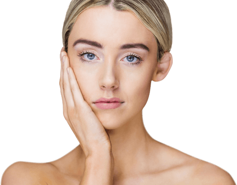 transparent portrait of beautiful woman with hand on face - Download Free Stock Videos Pikwizard.com