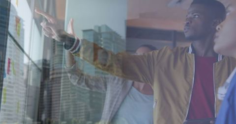 Diverse Team Engaging in Collaborative Brainstorming Session