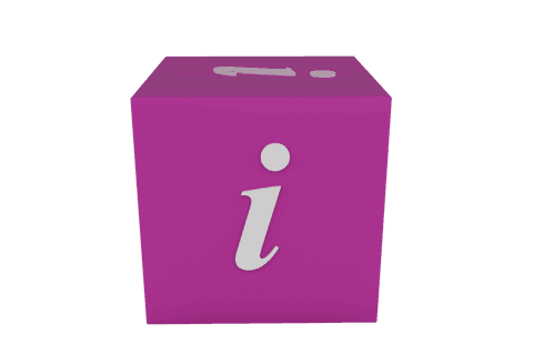 purple information icon cube on transparent background - Download Free Stock Videos Pikwizard.com