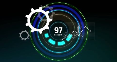 Digital Infographic with Percentage and Graph Elements - Download Free Stock Images Pikwizard.com