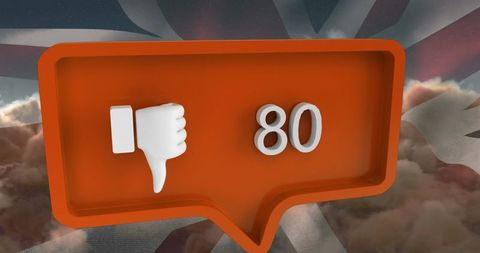 Social Media Unlike Icon with United Kingdom Theme