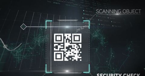 Digital QR Code with Security Scanning Elements - Download Free Stock Images Pikwizard.com