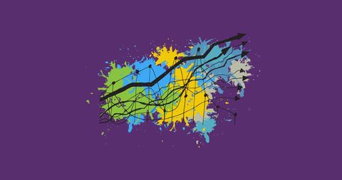 Colorful Economic Growth Graph on Vibrant Abstract Background - Download Free Stock Images Pikwizard.com