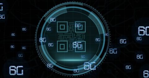 Digital 6G Technology with Scanning Interface - Download Free Stock Images Pikwizard.com