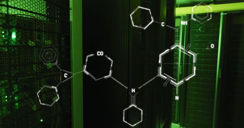 chemical structures and data servers in futuristic setting - Download Free Stock Images Pikwizard.com