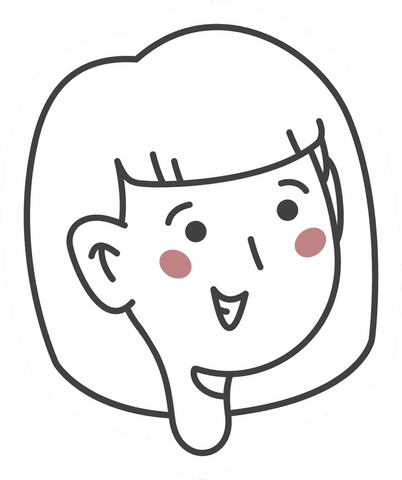 Minimalistic Female Head Line Drawing with Rosy Cheeks Transparent Background - Download Free Stock Videos Pikwizard.com