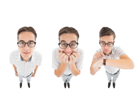 nerd expressions: anticipation and waiting on transparent background - Download Free Stock Videos Pikwizard.com