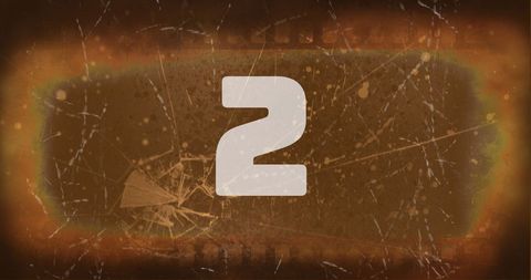 Retro Style Number 2 on Distressed Filmstrip Background - Download Free Stock Images Pikwizard.com