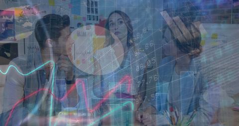 Business Collaboration with Overlay of Financial Data Analysis