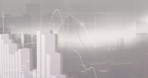 Digital Financial Data Over Urban Cityscape Backdrop - Download Free Stock Images Pikwizard.com