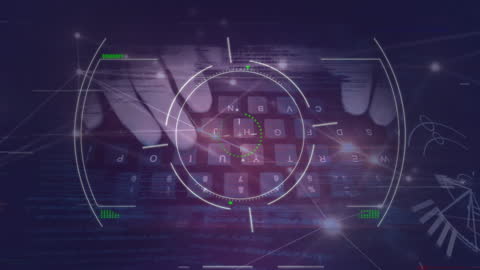 Digital Data Processing and Futuristic Interface Animation