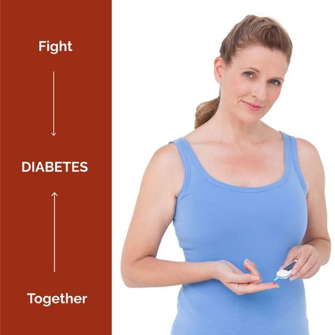 woman checking blood sugar promoting diabetes awareness - Download Free Stock Templates Pikwizard.com
