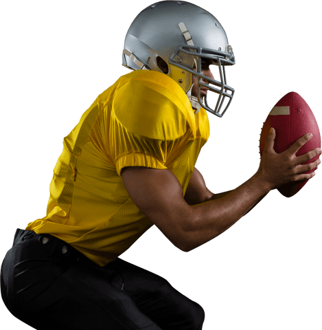 american football player in yellow jersey starring for helmet ad - Download Free Stock Videos Pikwizard.com