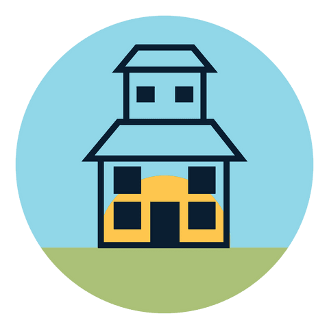circular transparent house illustration with sun and sky - Download Free Stock Videos Pikwizard.com