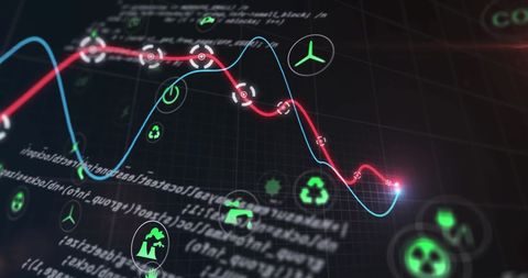 Futuristic Financial Data Analysis with Digital Indicators - Download Free Stock Images Pikwizard.com