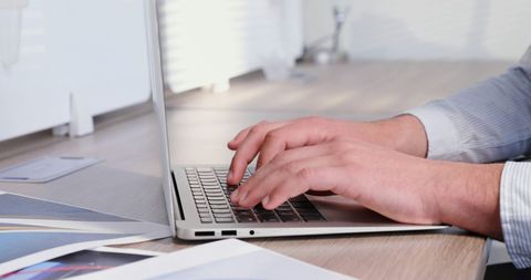 Professional Working Hands Typing on Laptop in Modern Office - Download Free Stock Images Pikwizard.com