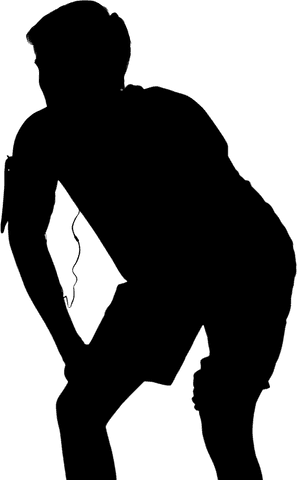 transparent silhouette of male runner resting fitness theme - Download Free Stock Videos Pikwizard.com