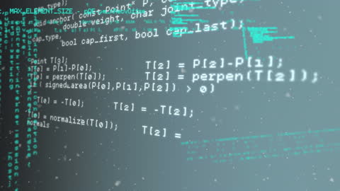 Digital Code Animation Signifies Technological Advancement