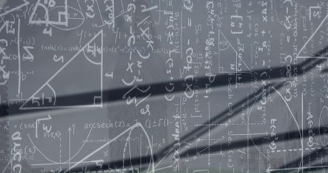 Mathematical equations on gray background global finance concept