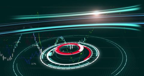 Digital Financial Data Processing with Graphs and Radar Elements - Download Free Stock Images Pikwizard.com