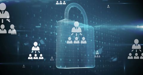 online security padlock in digital network interface - Download Free Stock Images Pikwizard.com