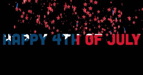 Happy 4th of july celebration with stars and flag theme