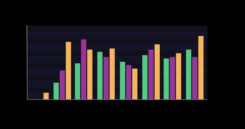Colorful Bar Chart Display Against Dark Background - Download Free Stock Images Pikwizard.com