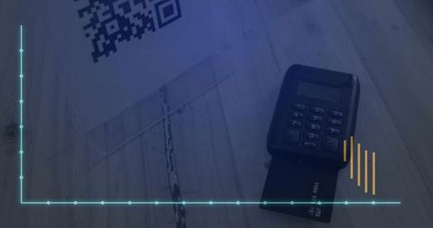 Card Reader Processing Payment with Digital Analytics