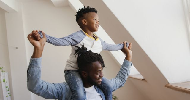 Father and Son Bonding in Bright Living Room - Download Free Stock Images Pikwizard.com