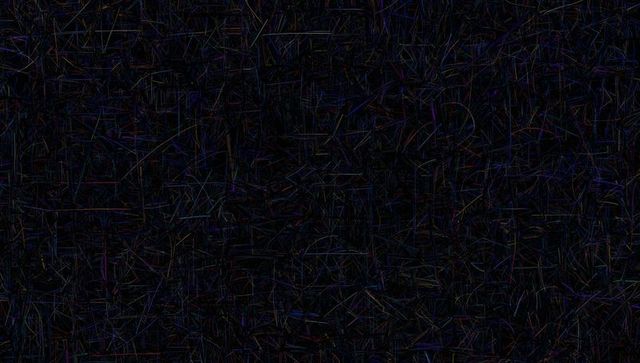 Abstract Pattern of Colorful Lines on Black Background