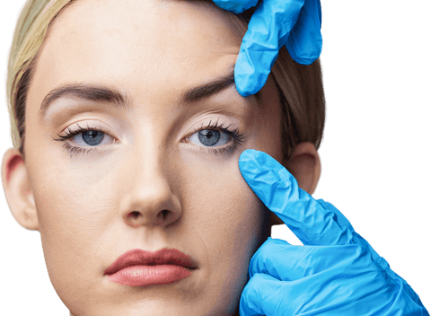 cosmetic doctor examining skin before botox injection, transparent background - Download Free Stock Videos Pikwizard.com