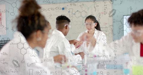 Diverse Students Engaging in Hands-On Chemistry Activities