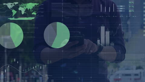 Data Analytics Concept with Businessman Using Smartphone