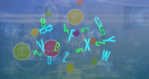 Digital Finance Technology Animation with Scanning Motifs