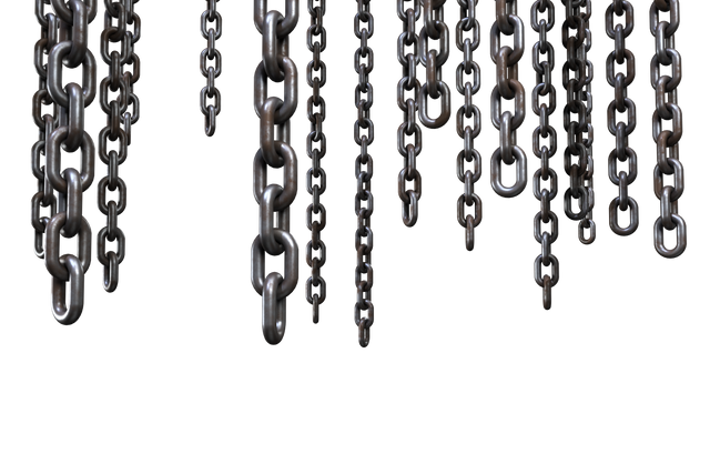 Transparent 3D Metallic Chains Hanging in Rows - Download Free Stock Videos Pikwizard.com