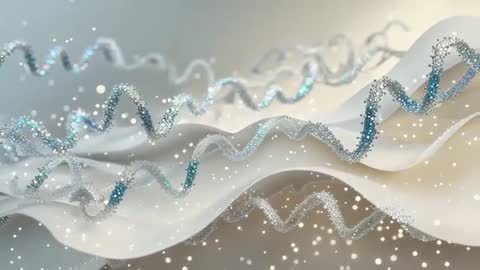 Dynamic Vibrant Ribbon Waves with Flowing Particles