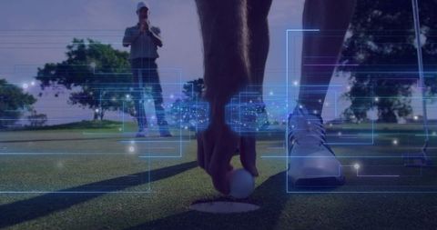 Golf ball placement with digital technology interface