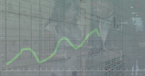 Financial Data Analysis with Diverse Team and Digital Growth Charts - Download Free Stock Images Pikwizard.com