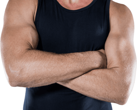 transparent athletic man standing with crossed arms - Download Free Stock Videos Pikwizard.com