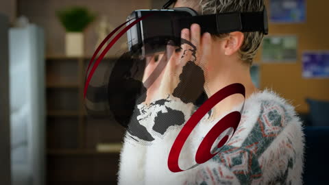 Businesswoman Embracing Virtual Reality Technology