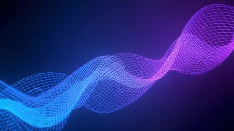 Vibrant Digital Wave Ribbon in Futuristic Gradient Space