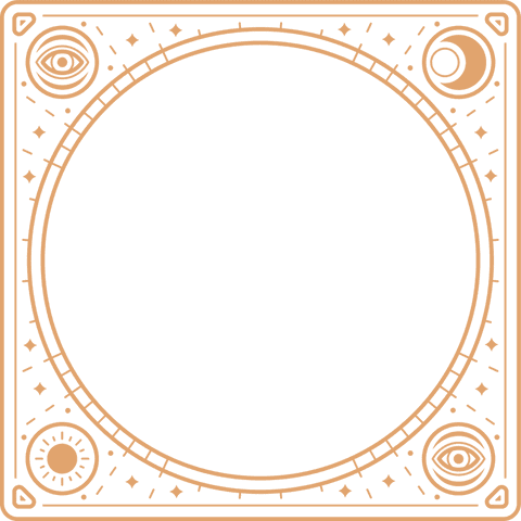 mystical celestial circle frame with eye and sun decorations on transparent background - Download Free Stock Videos Pikwizard.com