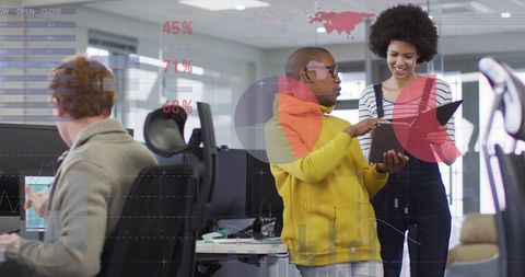Diverse Team Analyzing Digital Data in Modern Office Space - Download Free Stock Images Pikwizard.com