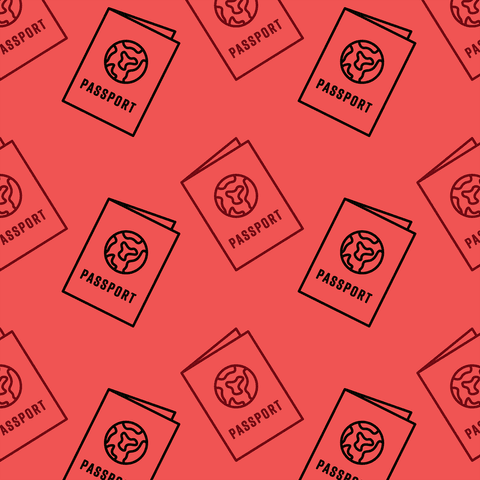 red passport icon pattern on transparent background - Download Free Stock Videos Pikwizard.com