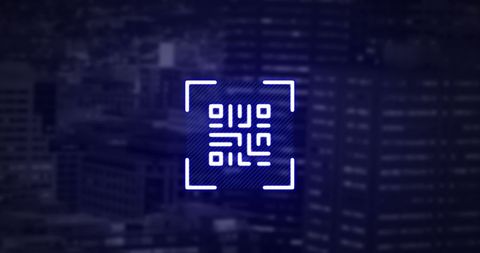Digital QR Code Overlooking Modern Cityscape - Download Free Stock Images Pikwizard.com