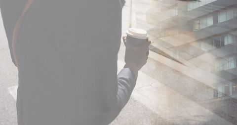 Businessman Reflecting on Financial Data in Urban Setting