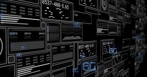 6G Network Digital Interface with Data Processing Background - Download Free Stock Images Pikwizard.com
