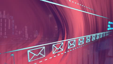 Digital Communication Concept with Email Icons and Abstract Background
