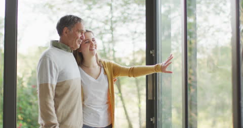 Grandfather and Granddaughter Bonding at Home