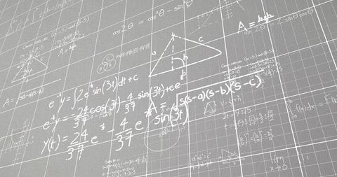 Futuristic Mathematical Formulas on Grid Background - Download Free Stock Images Pikwizard.com
